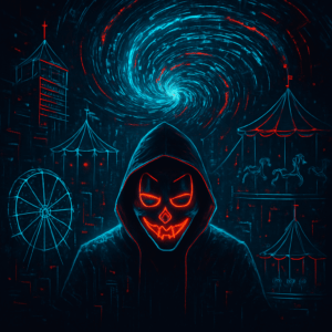 Infographic contrasting ransomware, dual-threat extortion, and infostealer attacks in the 2025 cybersecurity landscape