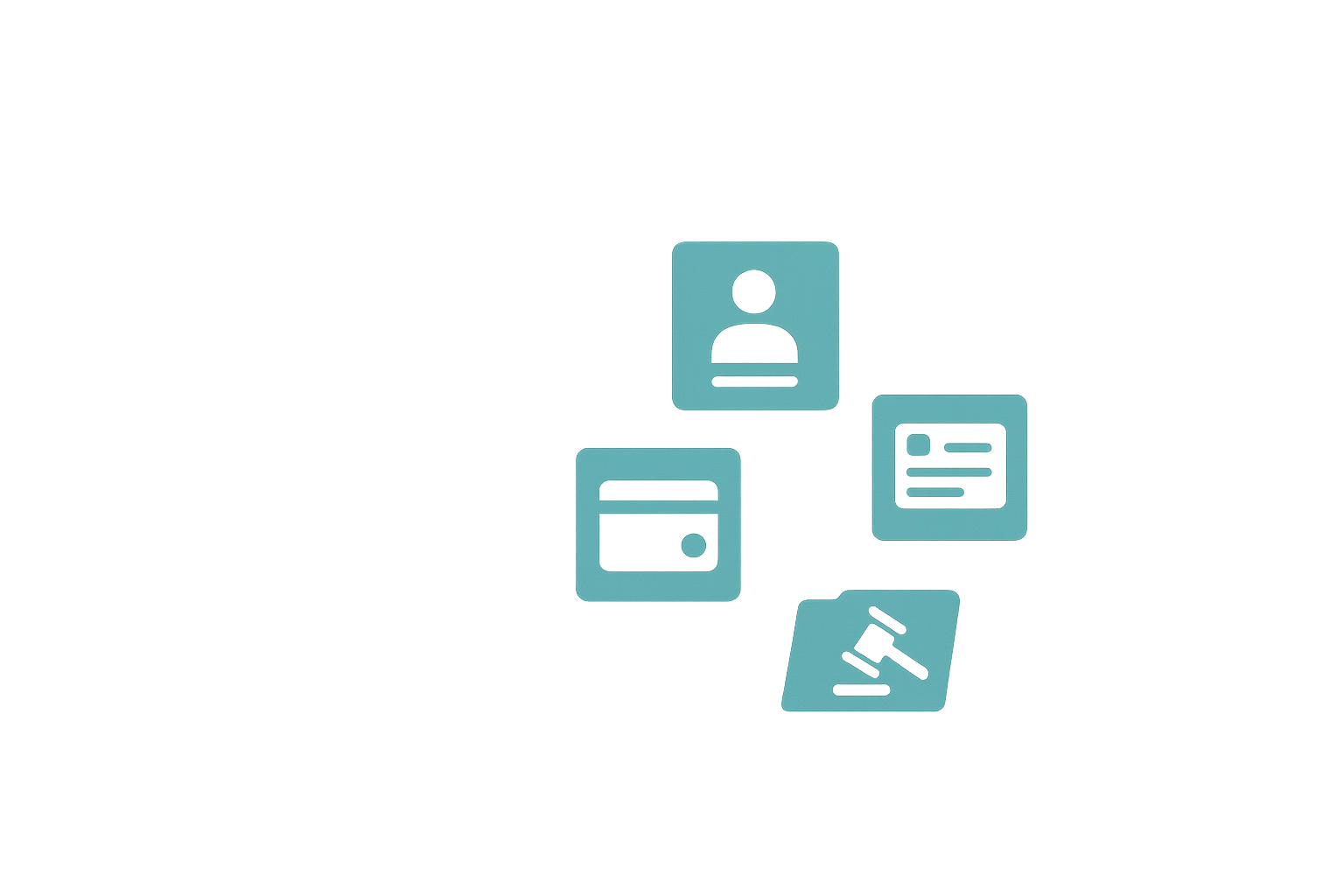 Infographic visualizing sensitive data leaking from a government vault in the UK Legal Aid cyber breach